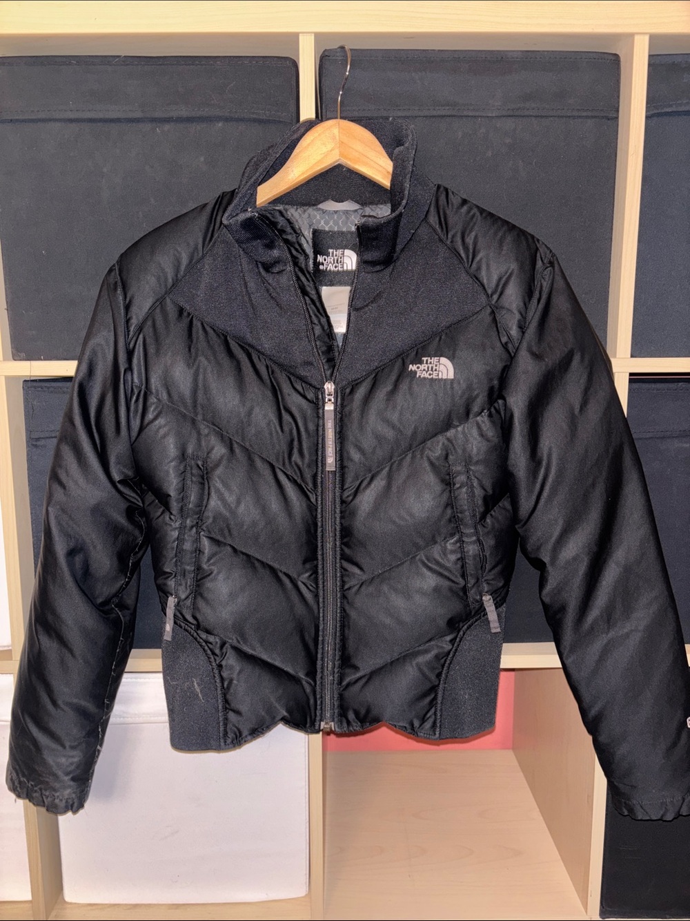 The North Face Vintage Women’s Black Quilted Down Puffer Jacket